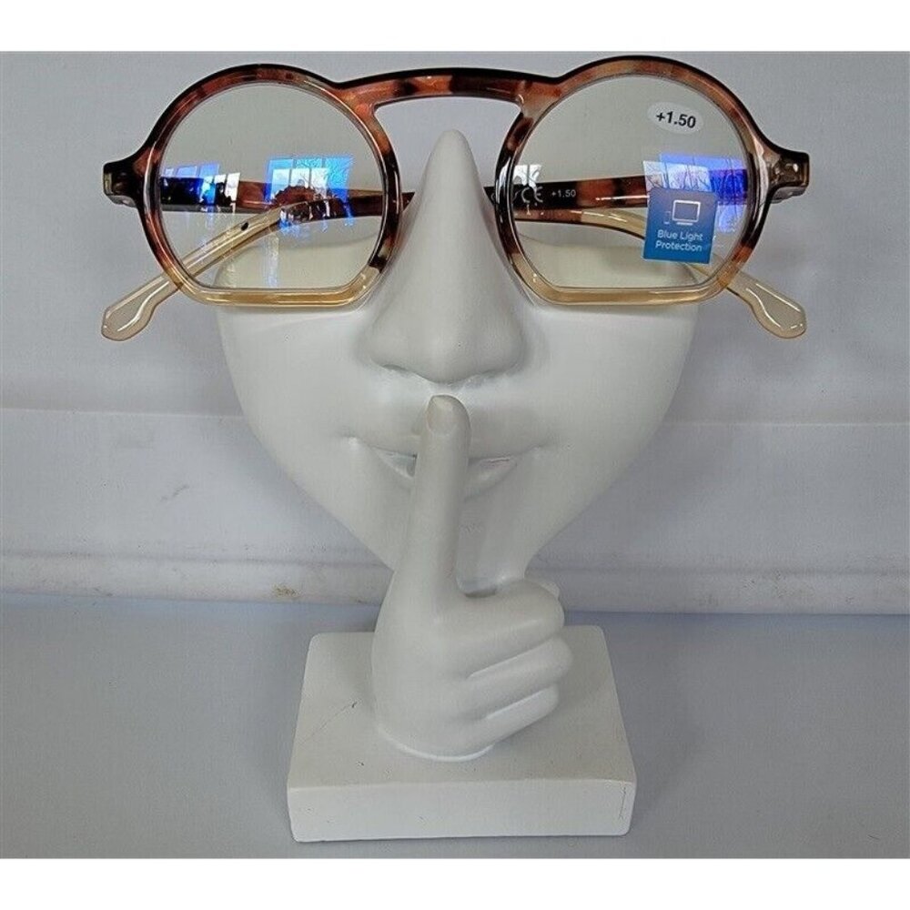 EyeLooker Round Flat Bottom 1.5 Blue Light Tortoise Reading Glasses 113229